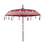 Butlers Sonnenschirm Oriental Lounge- Runder Sonnenschutz für Terrasse, Balkon und Strand, Ø 180 cm