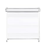 Clever-Kauf-24 Klemmfix Click 3 in 1 Doppelrollo weiß | Duorollo auch für Wand- und Deckenmontage | fertig vormontiert für einfache Montage (75x150cm (Stoffbreite 71cm))