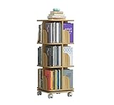 Bücherschrank Bücherregal Kreatives Drehbares Bücherregal, Mehrschichtiges Bücherregal, Einfaches Regal, Eck-Bücherregal, Regal-Organizer, Heim-Bücherregale Bücherregale ( Color : 3 Tiers , Size : Wit