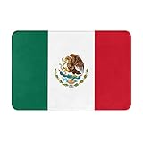 DMORJ Flagge von Mexiko, Flanell, rutschfeste Bodenmatte, 40,6 x 61 cm, für den Innenbereich, Küche, Schlafzimmer, Wohnzimmer, Garage, Büro usw