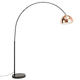 Invicta Interior Ausziehbare Bogenlampe LOUNGE DEAL 170-210 cm roségold Stehlampe Wohnzimmerleuchte Bodenlampe Stehleuchte höhenverstellbar