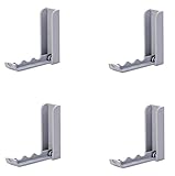 BPILOT Kleiderhaken 4 Pcs Faltbare Tür Hinten Frei Stanzende Haken Kunststoff Haushalt Wandgarderobe Mantel Hut Klebrige Haken Grau