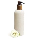 Asashizen 250 ml japanischer Stil Seifenspender, leicht zu befüllender Flüssigkeitsspender, Gelspender für Küchenspüle, nachfüllbare Shampoo- und Conditioner-Flaschen mit Holzpumpe