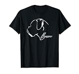Deutscher Boxer Profil Hunderasse Hund Hunde T-Shirt