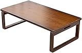 Couchtische Moderner Klapptisch Aus Holz Im Japanischen Stil, Niedriger Tisch, Esstisch, Arbeitstisch, Kleiner Schreibtisch Für Tatami-Schlafzimmer, Erkerfenster, Teestube,Braun,100x55cm,Concord12