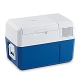 Mobicool MCF32, elektrische Kompressor-Kühlbox, 31 l, 12/24/230 V, Mini-Kühlschrank für Auto, Lkw, Boot, Reisemobil und Steckdose, Weiß/Blau