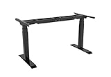 celexon elektrisch höhenverstellbarer Schreibtisch schwarz Pro eAdjust - stufenlos, ergonomisch, passend zu Allen gängigen Tischplatten - ideal für Homeoffice & Büro - mit Touchpanel & Memoryfunktion