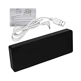 FIONEL Wecker Alarm LED Digital Electronic Desktop Uhr Snooze Acryl Spiegel Wecker Sprachsteuerzeit Temperaturanzeige Home Decorations Nachttisch Wecker (Color : B)