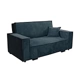 Mirjan24 Sofa Viva Star Cord III mit Schlaffunktion, 3 Sitzer Polstersofa mit Bettkasten inkl. Kissen, Schlafsofa, Bettsofa, Sofagarnitur, Farbauswahl, Wohnlandschaft (Poso 05)