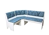 moebel direkt online Truheneckbank 'Halle II ' weiss/opal vintage