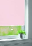 JalousieCrew Springrollo Classic Mittelzugrollo Schnapprollo Rollo Soft Rose - Breite 60-220 cm Länge 180 cm und 230 cm Blickdicht Blickschutz (90 x 180 cm)