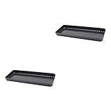 UPKOCH 2 Stück Aluminium-Backformen Quadratische Cupcake-Formen Pizza-Werkzeuge Backform Aus Karbonstahl Antihaft-Pfanne Für Kuchen Grillpfanne Für Den Ofen Schwarze Tortenform