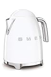 Smeg Elektrischer Wasserkocher KLF03WHEU, Edelstahl, 1.7 liters, Weiß