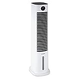 Klarstein Luftkühler mit Wasserkühlung, 5-in-1 Verdunstungskühler, Luftbefeuchter, Ventilator & Luftreiniger, Mobile Klimageräte Luftkühler mit App-Steuerung, 80W Air Cooler, 462m³/h Luftstrom