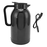 TEMKIN Teekanne mit Infuser 12V/24V Elektrischer Wasserkocher Auto Heiztasse Edelstahl Wasserwärmer Flasche for Tee Kaffee 1300ML Elektrischer Wasserkocher Teekanne