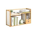 GRFIT Bücherregale Hölzerne kleine Bücherregal-Desktop-Rack-Tabellen-Aufbewahrungsständer Kleiner mehrschichtiger Bücherregal for Büroschlafwohnzimmer Bücherregale Standregal