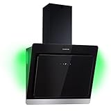 Klarstein Aurora Dunstabzugshaube, Dunstabzugshaube mit Filter, Dunstabzug mit 563m³/h Luftstrom, Kopffreie Küchendunstabzugshauben, Abzugshaube mit Wi-Fi, LED Lichter, Dunstabzugshaube 60cm Umluft