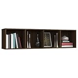 Tidyard Bücherregal/TV-Schrank Wandregal Wandschrank mit 4 Fächern Wohnwand Anbauwand Fernsehtisch TV Möbel Hängeschrank Lowboard HiFi-Schrank Fernsehwand Fernsehschrank 143 x 30 x 36 cm (B x T x H)