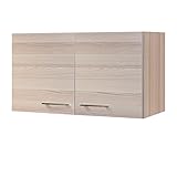 RIWAA - Küchen-Hängeschrank LEEDS - Oberschrank - Akazie - 100 cm Breite - 2-türig