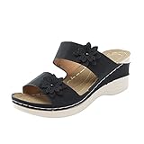 Cvanxluy Sandaletten Damen Mit Absatz Schwarz 36 Ultrabequeme Wandersandalen Sommerschuhe Damen Elegant Vorne Geschlossen Damen Sandalen Sale Sandalen Damen 43 Elegant Mit Absatz Mode Pantoffeln