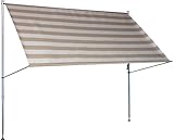 Angerer Klemmmarkise Premium 350 cm Streifen Taupe