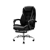 Bürostuhl Bürostuhl mit Fußschemel Boss Chair Relaxsessel während der Mittagspause E-Sportsessel Liftstuhl Ergonomisch (Color : Black, Size : 53x50x107cm) (Black 53x50x107cm) (Black 53x50x107cm)