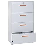 Mendler Hängeregisterschrank HWC-A10AM, Aktenschrank Büroschrank Stahlschrank, A4 abschließbar - 132x76x46cm weiß