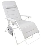 Westfield® Relaxliege XL hellgrau gepolstert belastbar bis 140kg