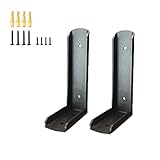 Schwarze Regalhalterungen, Robuste L-Halterungen For Regale, Wandregalhalterungen, Metall-Kohlenstoffstahl, 4 Mm Dick, For Holzmöbel, Bettgestell, Schrank, Schublade, Stuhl (Color : Black, Size : 2