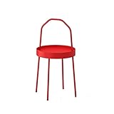 Schlafzimmer Kleiner Tisch Nachttisch Moderner Minimalistischer Beistelltisch mit Griff Kleiner Couchtisch Einfacher Runder Tisch (Farbe: Rot)