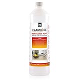 Höfer Chemie 30 x 1 L FLAMBIOL® Bioethanol 96,6% Premium für Ethanol Kamin, Ethanol Feuerstelle, Ethanol Tischfeuer und Bioethanol Kamin