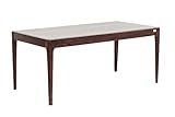 Kare Design Tisch Brooklyn Walnut, Esszimmertisch aus Massivem Sheesham-Holz, Holztisch, Massivholztisch, Dunkelbraun gebeizter Esstisch, (H/B/T) 76x160x80cm, Braun