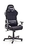 Robas Lund OH/FD01/NG DX Racer 5 Gaming Stuhl/ Büro-/ Schreibtischstuhl, mit Wippfunktion Gamer Stuhl Höhenverstellbarer Drehstuhl PC Stuhl Ergonomischer Chefsessel, schwarz-grau