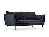 MICADONI - Sofa Agate 3-Sitzer - Velours - dunkelblau