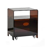 SOCUY Nachttisch Nachtkommode Nachttisch mit Lagerschicht Acryl U-förmiger Nachttisch Einfache Schlafzimmer Kleine Couchtisch Einfaches Regal Nachtschrank Nachtkästchen (Color : B)