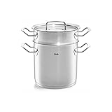 Fissler Original-Profi Collection Multistar / Edelstahl-Topf (Ø 20 cm, 6 L) hoher Kochtopf mit Deckel, Siebeinsatz zum Dünsten und Garen, - Induktion