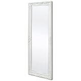 binzhoueushopping Wandspiegel Barock Spiegel Antik Garderobenspiegel Barockspiegel Weiß 140 x 50 cm
