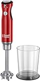 Russell Hobbs Stabmixer Retro rot, 700W, Infinity-Mix-Technologie, Messbecher + Deckel, BPA frei, spülmaschinenfest, Zerkleinerer, Pürierstab, Smoothie, Suppen, Joghurt, Saucen, Babynahrung, 25230-56