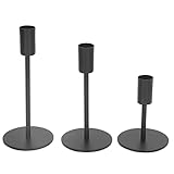 3 Stück Spitzkerzenhalter, Matt Polierte Metall-Kerzenhalter Mit Rundem Sockel, Moderne Metallkandelaber Für Hochzeit, Abendessen, Jahrestag, Zuhause, Weihnachtsfeier
