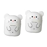 Alipis 2 Stück Desktop-Mülleimer Schreibtisch-Mülleimer Papierkorb Mit Deckel Schreibtisch-Mülleimer Weißer Abfalleimer Kawaii-Mülleimer Desktop-Mülleimer Pp-Mülleimer