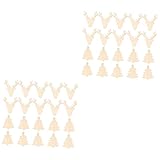 Toyvian 80 Stück Holzspan-Weihnachtsbaumschmuck Wohnaccessoires Deko Weihnachtsschmuck Aus Holz Weihnachtsausschnitte Aus Holz Unfertige Holzscheiben Ornamente