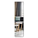 Muzilife Glas Spiegelfliesen 4 Stücke 35x35cm DIY Wandspiegel mit 4 Klebe Mat HD Spiegel Set in Küche, Wohn- und Badezimmer