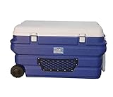 GYAM 96 Quart Rolling Cooler Gefrierschrank, Tragbarer Patio-Party-Bar-Getränkekühlschrank, Kühlwagen, Mehrzweck Kühlbox