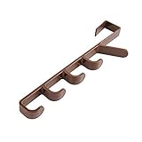 Aufbewahrungshaken für Kleiderschrank, Kunststoff, für Kleidung, Hut, Hanger, Küchenschrank, Rückkehr Müllbeutel, Organizer, Aufbewahrungsregal, Türhaken (Farbe: Kaffeebraun)
