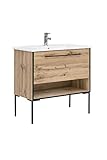 Schildmeyer Waschtisch Max 701326, eiche landhaus Dekor, 85,0 x 45,0 x 96,0 cm