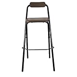 Zusammenklappbarer Barhocker, Tragbarer Klapphocker, Barhocker Klappbar mit Lehne, Camping Klapphocker, Outdoor-klapphocker, Zum Angeln, Wandern, Gartenarbeit, Reisen, Grillen ( Color : Nero , Size :