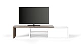 TEMAHOME, Move TV Tisch, 110x35x31 cm, Nussbaum Furnier/weiß
