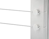 4Gardine Gardinendraht SET für 1+1 Fenster ohne Bohren oder Kleben/eine bis 155cm/eine Alternative für Gardinenstange Klemmstange Vitragestange für Scheibengardinen Küchengardinen Bistrogardine/Weiß