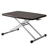 Massivholztisch, multifunktionaler Hub-Esstisch, Laptop-Schreibtisch, Kleiner quadratischer Couchtisch, platzsparend, für Wohnzimmer, Schlafzimmer, Heimbüro, 90 x 60 x (25–70) cm