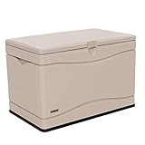 Lifetime Auflagenbox & Kissenbox 302 Liter Fassungsvermögen | 99x61x66 cm Grau Kunststoff | Aufbewahrungsbox für Gartenutensilien